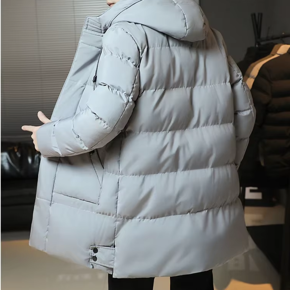 Elegante lange Winterjacke