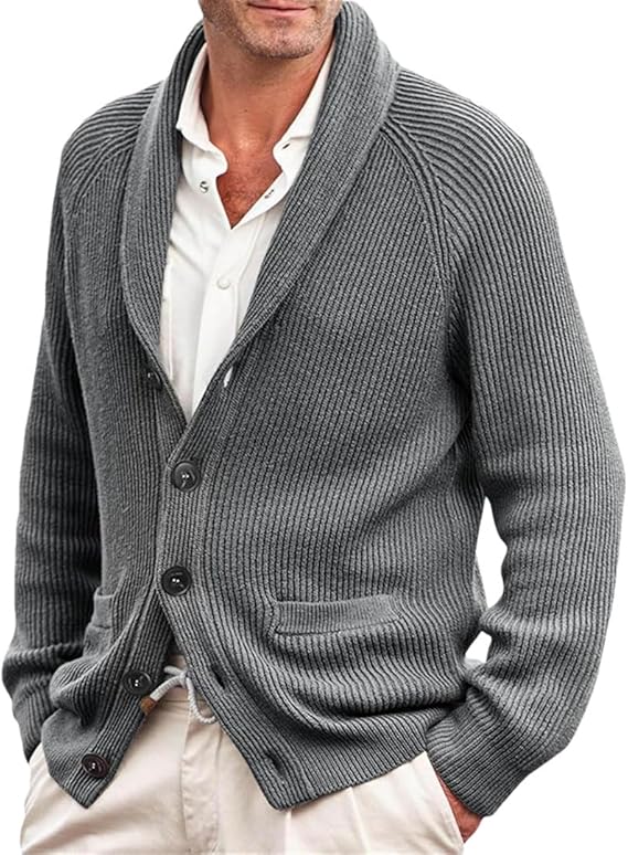 Men’s Shawl Collar Cardigan – Smart Casual Layering