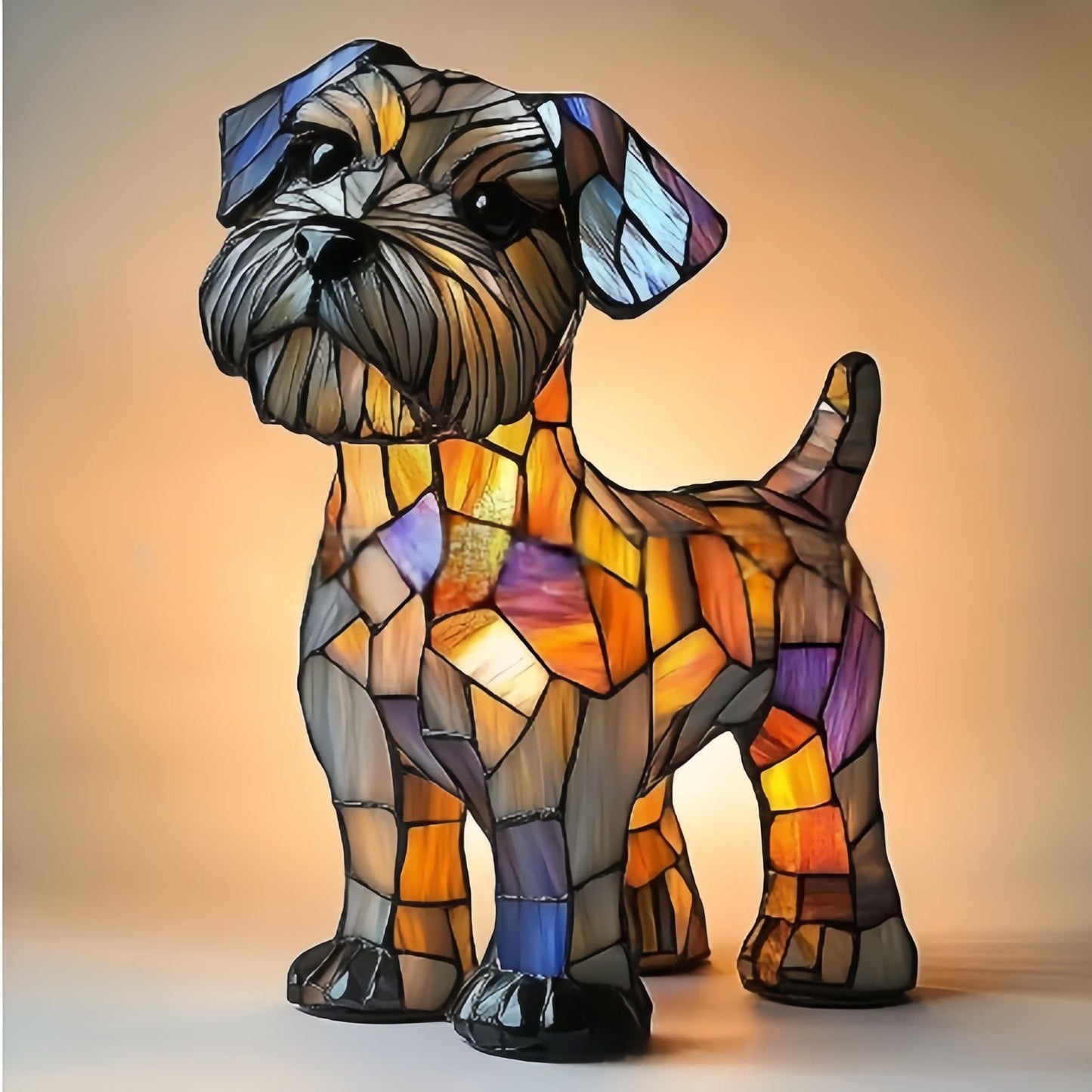 Maisone – Dog Lamp in Magical Coloured Glass