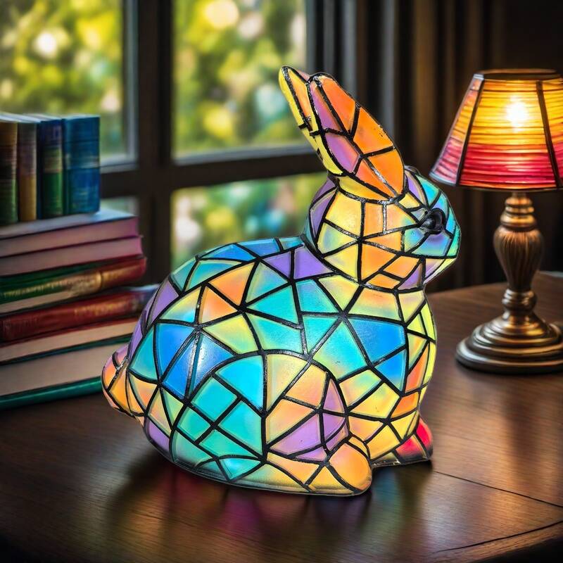 Maisone – Magical Rabbit Lamp in Coloured Glass