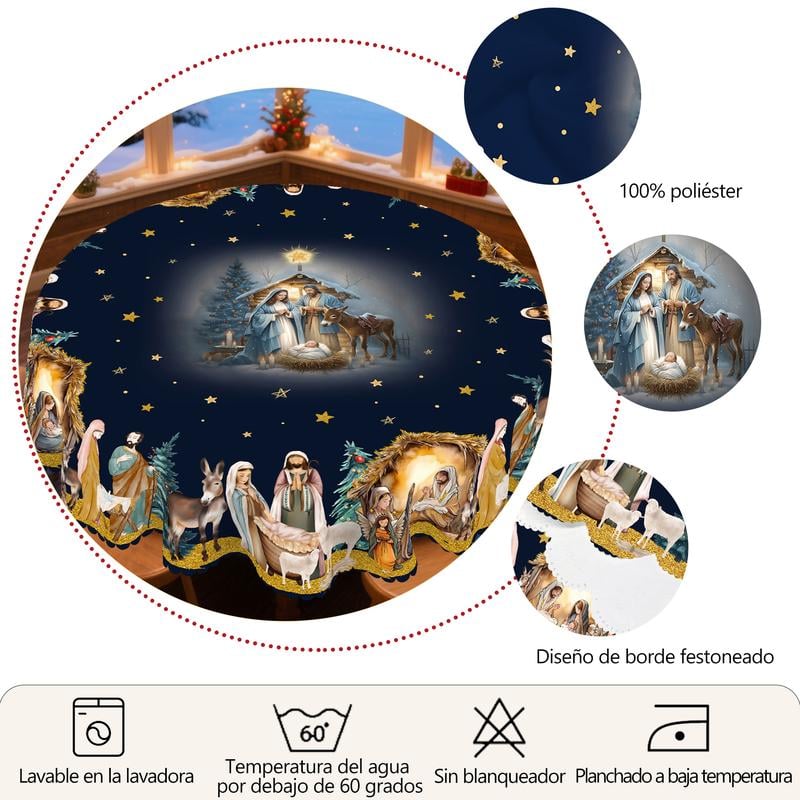 Isanisse - クリスマス装飾テーブルクロス