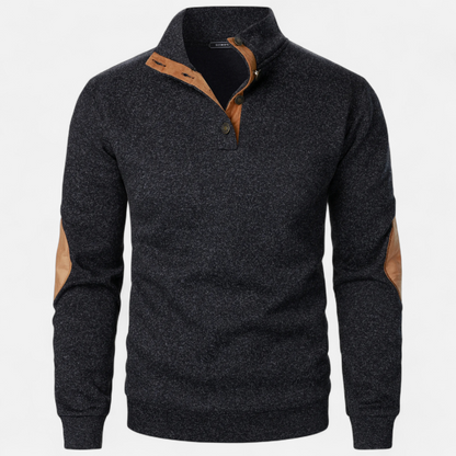 Maisone | Men’s Knitted Sweater – Stand Collar Heritage Style