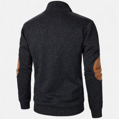 Maisone | Men’s Knitted Sweater – Stand Collar Heritage Style