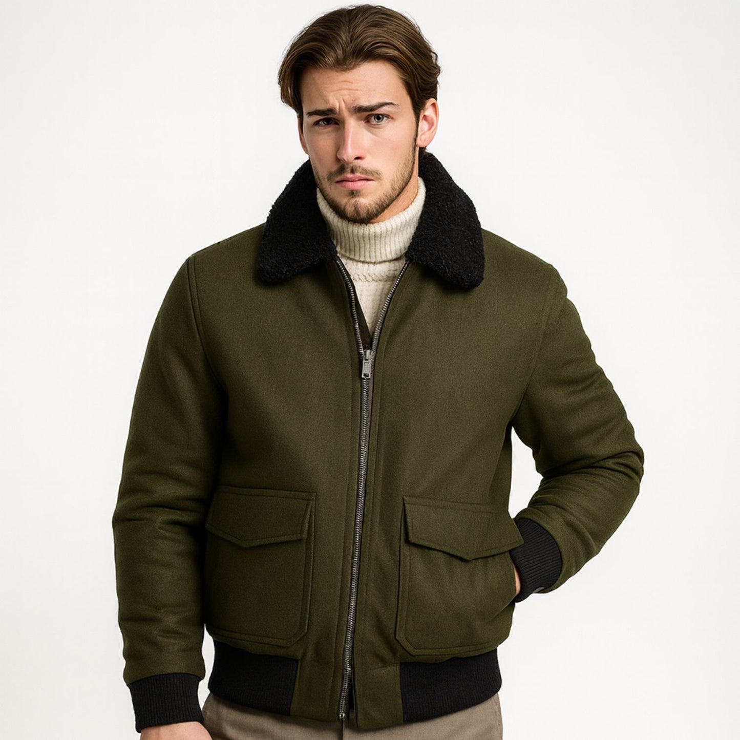 Bergmann & Cie. Cavendish Woll-Fliegerjacke