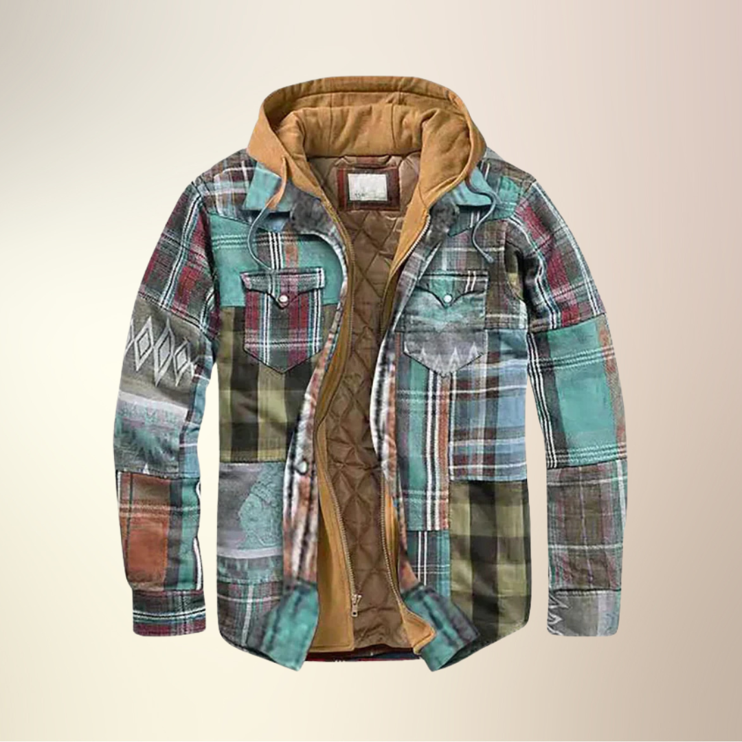 Hugh I Check Patchwork Jacket