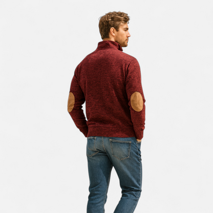 Maisone | Men’s Knitted Sweater – Stand Collar Heritage Style