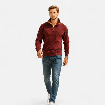 Maisone | Men’s Knitted Sweater – Stand Collar Heritage Style