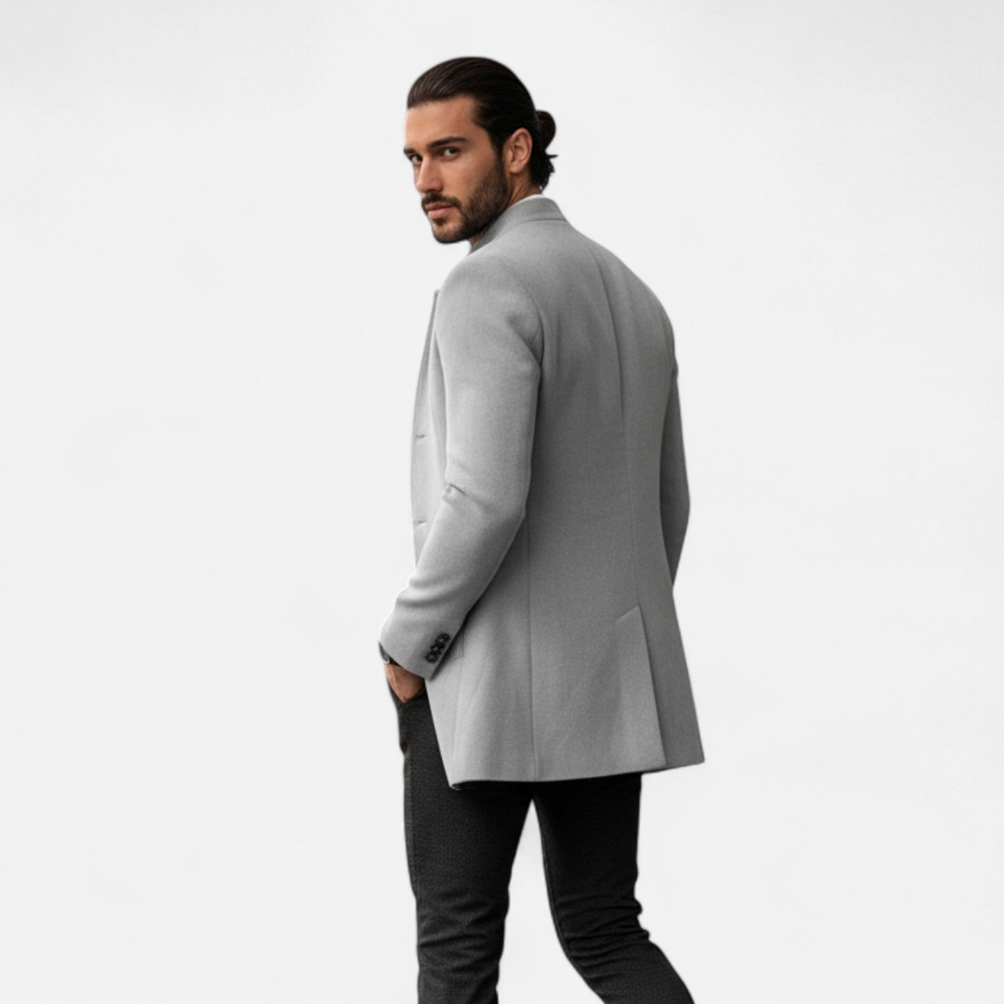 Maisone | Men’s Tailored Coat – Classic Solid Comfort
