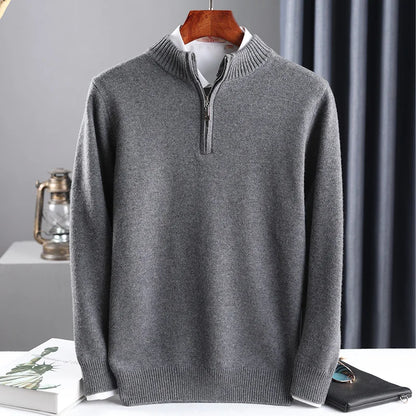 Maisone Men’s Half Zip Wool Knit Sweater