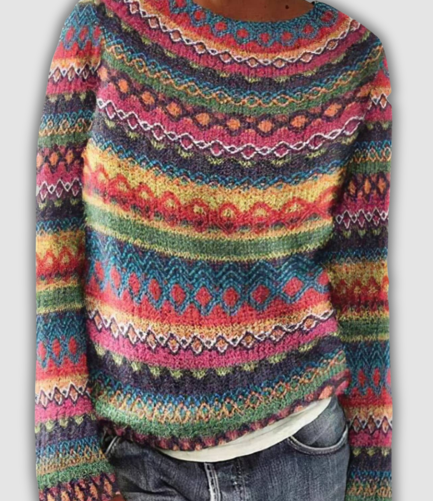 Dalia™ – Cosy Retro Jumper