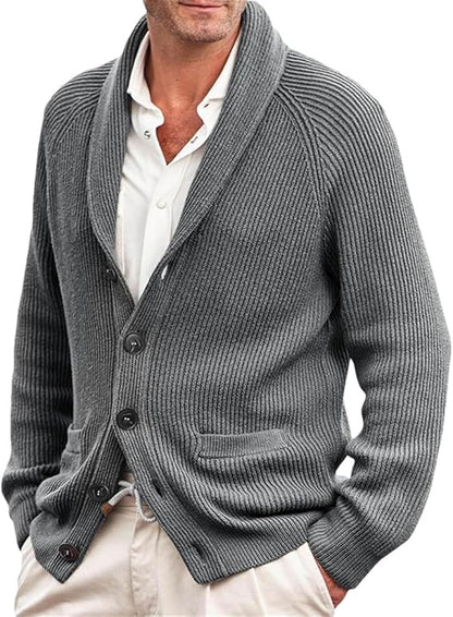 Men’s Shawl Collar Cardigan – Smart Casual Layering