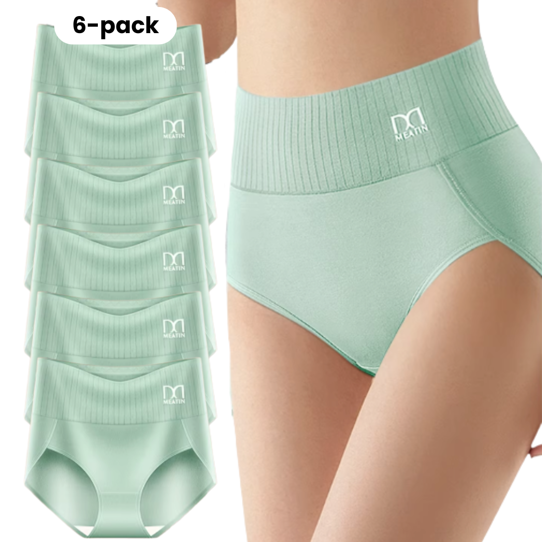 Shapeva™ – 6er-Pack atmungsaktive und bequeme Höschen mit hoher Taille und Bauchstütze