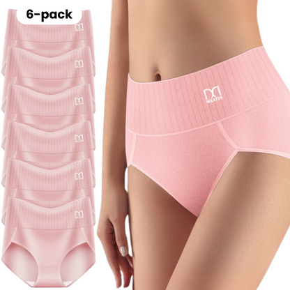 Shapeva™ – 6er-Pack atmungsaktive und bequeme Höschen mit hoher Taille und Bauchstütze