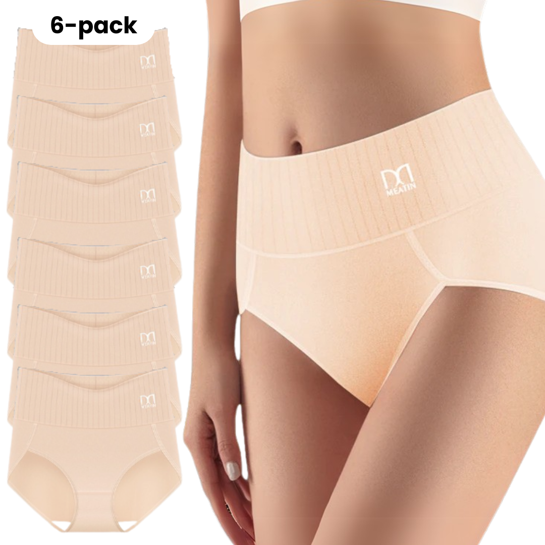 Shapeva™ – 6er-Pack atmungsaktive und bequeme Höschen mit hoher Taille und Bauchstütze