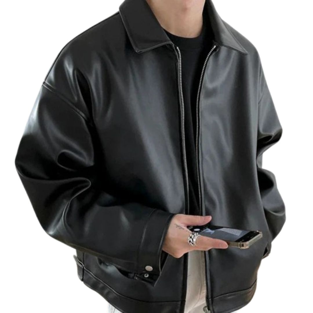 Rowan Leather Jacket | Men's Autumn Oversized Jacket
