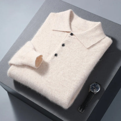 Maisone | Men’s Cashmere Polo Knit Sweater
