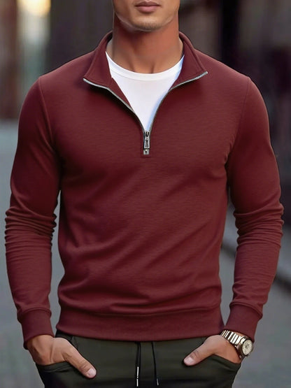 Maisone | Men’s Quarter Zip Cotton Knit Sweater