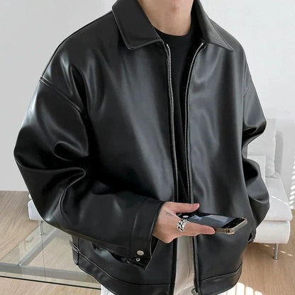 Rowan Leather Jacket | Men's Autumn Oversized Jacket