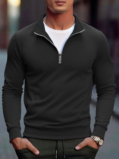 Maisone | Men’s Quarter Zip Cotton Knit Sweater