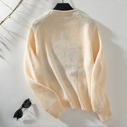 Damen-Weihnachtspullover mit Tannenbaum-Strickmuster | Festlich