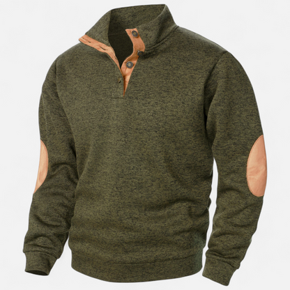 Maisone | Men’s Knitted Sweater – Stand Collar Heritage Style