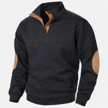 Maisone | Men’s Knitted Sweater – Stand Collar Heritage Style