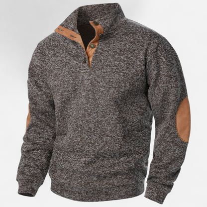 Maisone | Men’s Knitted Sweater – Stand Collar Heritage Style