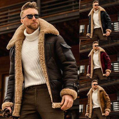 The Frostmoor Aviator Shearling Jacket – Wool-Lined Edition
