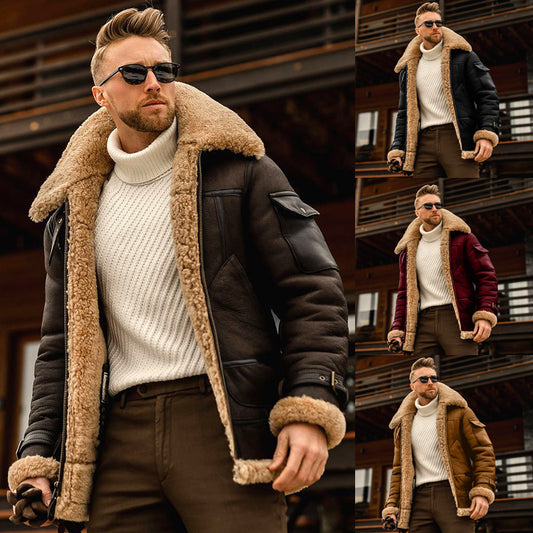 The Frostmoor Aviator Shearling Jacket – Wool-Lined Edition