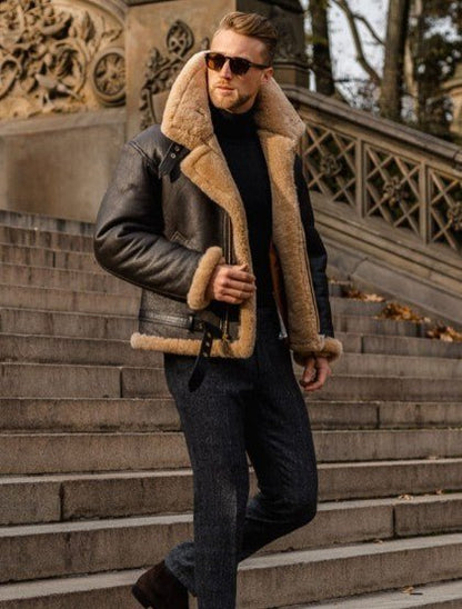Brann™ | Premium Shearling-Lederjacke